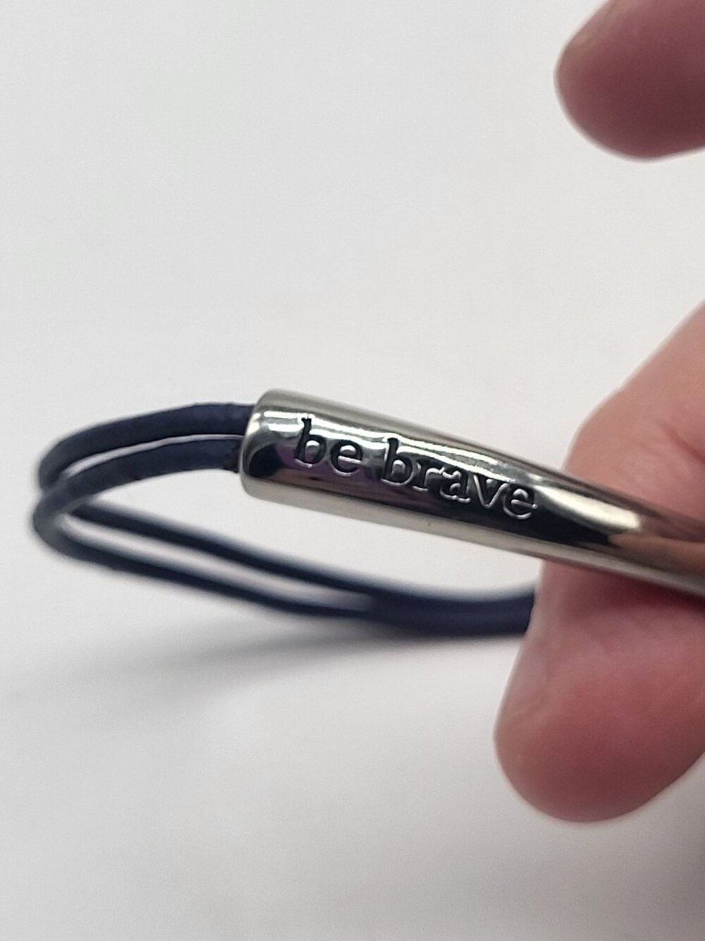 Bravelets "BE BRAVE" Stainless Steel Purple Leather Bracelet Awareness Cause - Picture 3 of 5